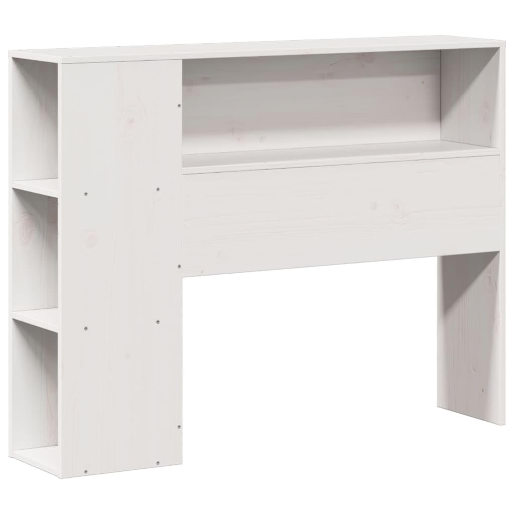 vidaXL Cabecero de Cama almacenaje Madera Maciza Pino Blanco 100 cm, cabecero de Cama, cabecero de Madera Maciza, cabecero con Compartimentos