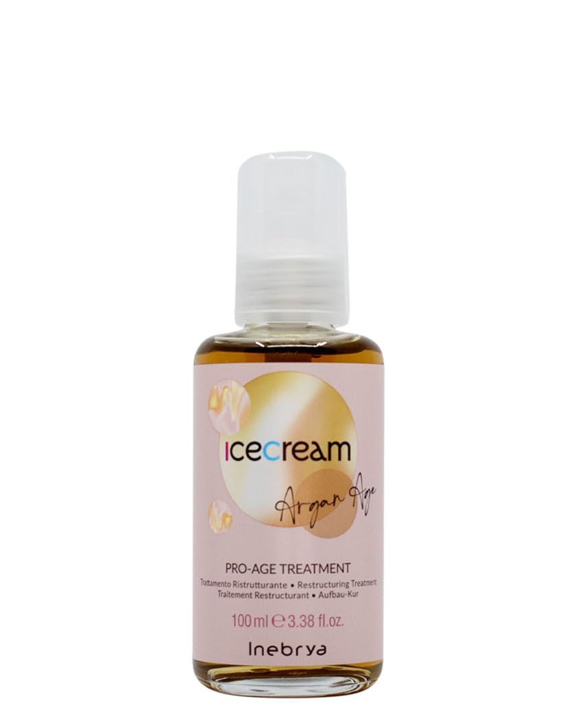 Inebrya Ice Cream Argan Age Pro-Age Treatment Ristrutturante, 100 ml