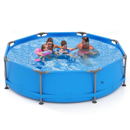Goplus 10ft Above Ground Pool with Frame & Accessories