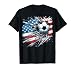 Soccer Ball 4th of July Boys American Flag Patriotic T-Shirt