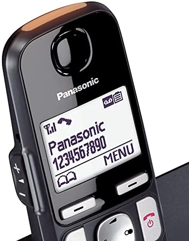 Panasonic KX-TGE823EB Digital Cordless Phone About 40 minutes Answering Machine with Nuisance Call Block and Dedicated Key, Amplified Sound Triple