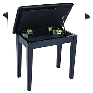 Kinsman KPB01BRN Banc de piano avec rangement Marron - Les Beatles, Paul McCartney, John Lennon, RIngo Starr, George Harrison Kinsman KPB01BRN Banc de piano avec rangement Marron – Image 2