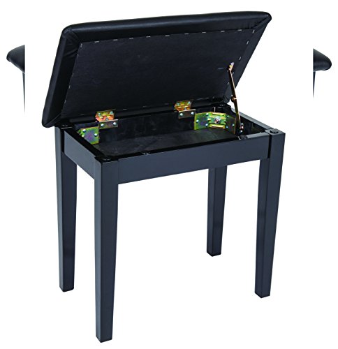 Kinsman KPB01BRN Banc de piano avec rangement Marron - Les Beatles, Paul McCartney, John Lennon, RIngo Starr, George Harrison Kinsman KPB01BRN Banc de piano avec rangement Marron – Image 3