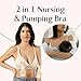 Simple Wishes Supermom T-Shirt Nursing & Hands Free Pumping Bra with Fixed Padding - Comfortable Maternity Breast Pump Bra SR36D