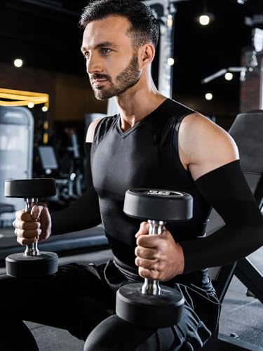 Boao 10 Pairs UV Arm Sleeve for Men Women Cooling Tattoo Cover up Compression Sun Protection Sleeves for Outdoor Activities4