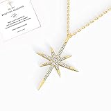 À ma Belle Fille Collier spécial étoile du Nord étoile, Collier Pendentif étoile du Nord avec Zircon cubique en Argent Sterling S925, Étoiles Planète Fille Collier Bijoux Cadeaux (S925)