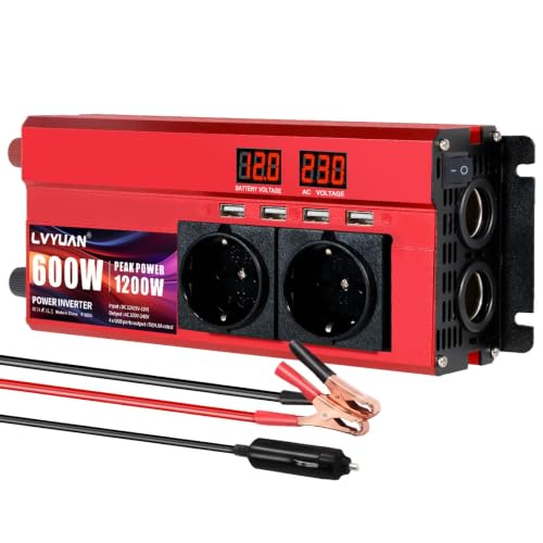 LVYUAN 600W Wechselrichter DC 12 V auf 230V AC Spannungswandler