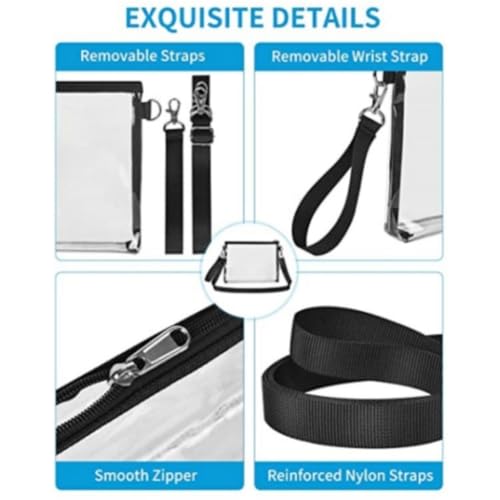 Clear Tote Bag Stadium Approved Clear Bag with Removable Straps for Work Sporting Events and Concert4