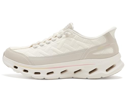 Skechers Femme Go Walk Glide-Step 2.0 Cozy Walker Slip-in ENTRAINEUSE, Off White Textile Trim, 40 EU