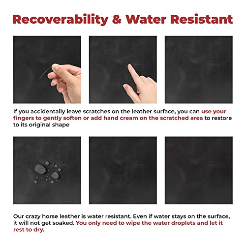 Elw 5-6 Oz (2-2.4Mm) Black Straps, Belts, Strips 1" Wide X 72" Length (2.5Cm X 1.83M) Full Grain Leather Crazy Horse Belt Medium Diy Craft, Pet Collars, Blanks, Accessory, Jewelry, Wrapping #TOP5