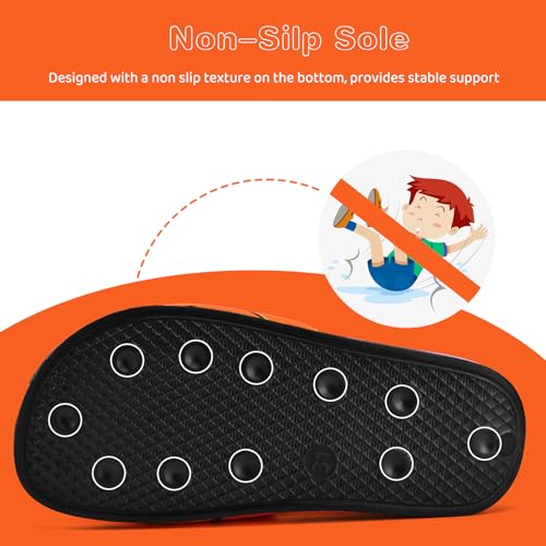 Image of WateLves Girls & Boys Slide Sandals Kids Summer Slippers Slip On for Outdoor Beach Pool Shower (Little Kid /Big Kid)