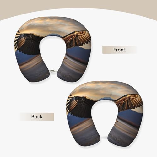 Almohada de viaje de espuma viscoelástica portátil negra miniatura 3