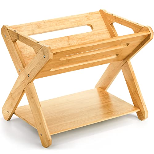 Okllen Kids' Book Caddy with Shelf, Bamboo Bookcase Book Storage Organizer, Book Rack Book Shelf Organizer for Toddlers, Bedroom, Playroom, Nursery, Sturdy, Including Installation Instruction - Image 6