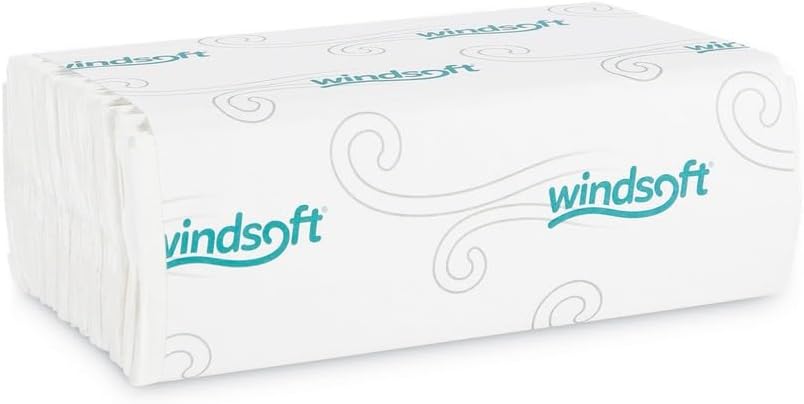 Windsoft 101 Embossed C-Fold Paper Towels, 10 1/10 x 13 1/5, White, 200/Pack, 12 Packs/Carton