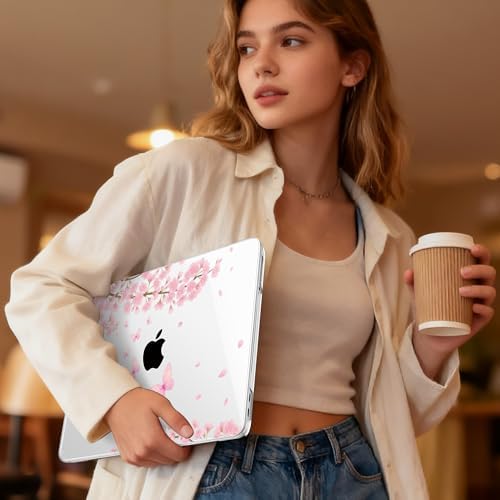 May Chen Compatible with MacBook Neo 13 inch Case 2026 Model A3404, Plastic Hard Shell,Keyboard Cover,Screen Protector,Dust Plug, for MacBook Neo 13" with A18 Pro Chip, Cherry Blossom - 5