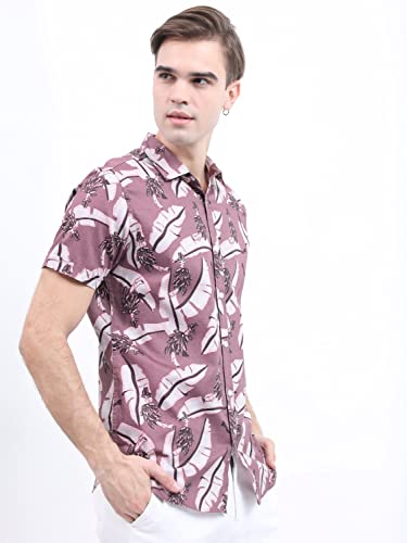 Image of KETCH Men Slim Fit Printed Half Sleeve Shirt