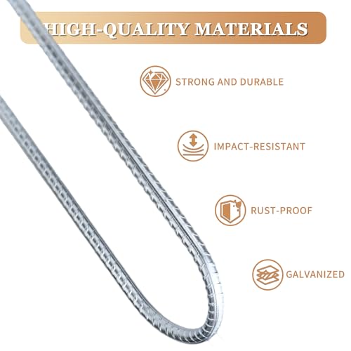SHENGHUISS Estacas de varilla de 12 pulgadas, Forma U para trampolín, 8 piezas de acero galvanizado para anclar tienda y jardín miniatura 3