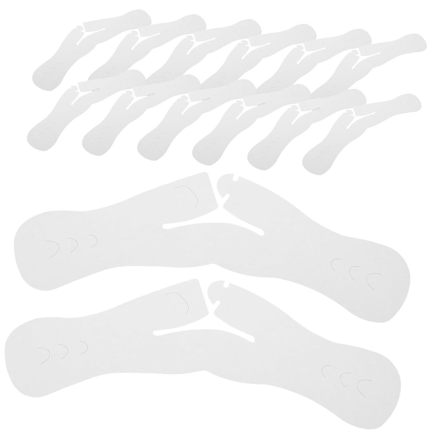 Épaulettes en papier blanc VALICLUD pour vestes de costume en lot de 50 pièces
