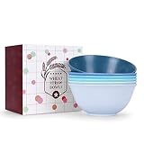 Wheat Garden 40 Oz Large Cereal Bowls, 7.2 inch Wheat Straw Plastic Serving Bowls, Stackable Kitchen