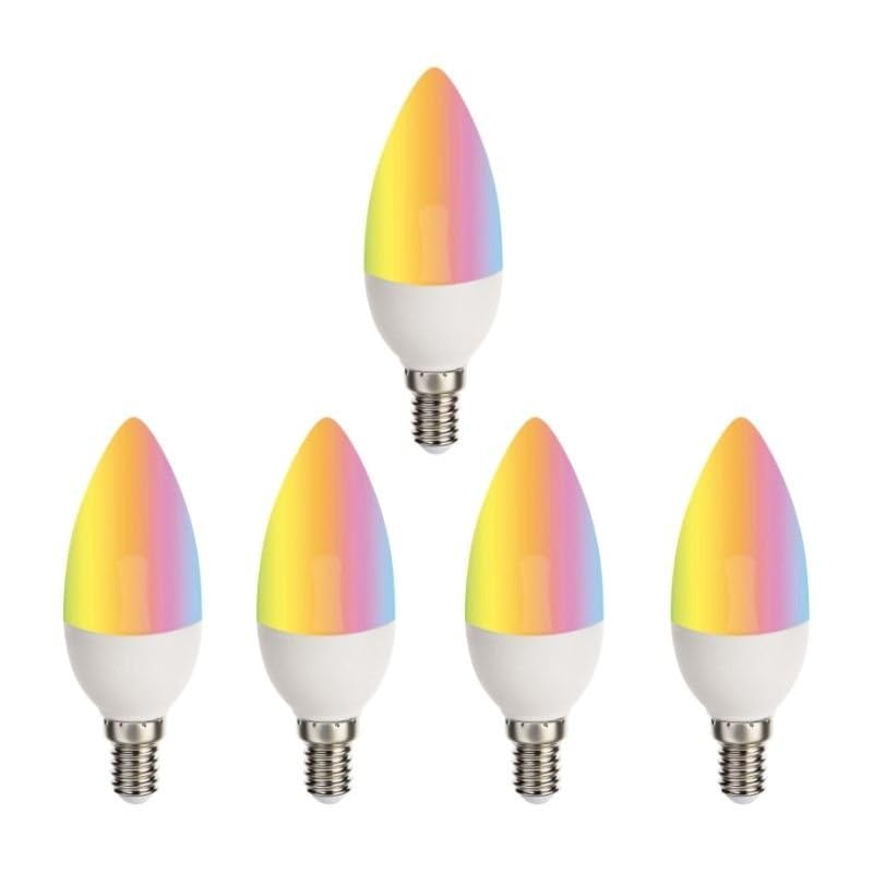 Silumen Ampoule LED Connectée Wifi E14 5.5W RGBW C37 - Pack de 5