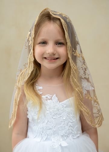 Girls Mantilla Veils Church Mass Veil First Communion Veils Lace Chapel Veil Mantilla Veils Latin Mass Church Veil.2
