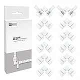★【LED Strip Eckverbinder-Paketinhalt】In diesem Paket gibt es insgesamt 12 Stücke Eckverbinder. Jeder Eckverbinder besteht aus einer PCB-Leiterplatte und zwei Schnellverbindern.Die Schnellverbinder kann separat für LED Streifen verwendet werden.