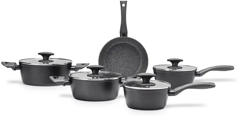 Jogo de Panelas 5 Peças Ceramic Life Orion Brinox - Preto