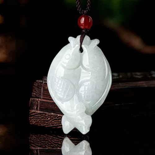 Pendentif en jade jadéite de qualité A, collier en pierre naturelle sculptée à la main - 7