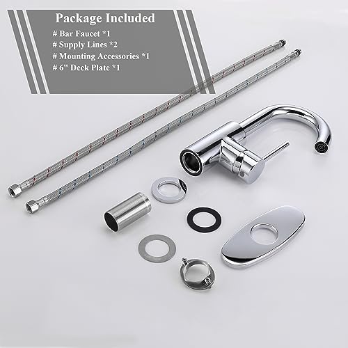 Jodulos JU1100-CP Chrome Bar Sink Faucet Single Hole thumb #6