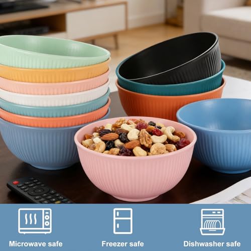 Müslischalen - 11 Set Unzerbrechlich Kunststoff Schale, Suppenschüssel Groß Leichte Kunststoffschalen Schalen Unzerbrechliche Salatschüsseln Wiederverwendbar Schalen für Suppe Müsli Ramen Salat