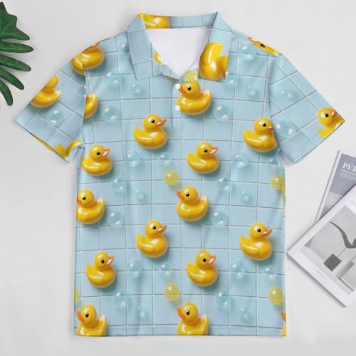 Polo de golf pour homme à manches courtes imprimé canards