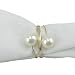 Elinq Set of 12 Imitation Pearls Napkin Rings for Wedding, Party, Holiday, Dinner Decor(Gold)