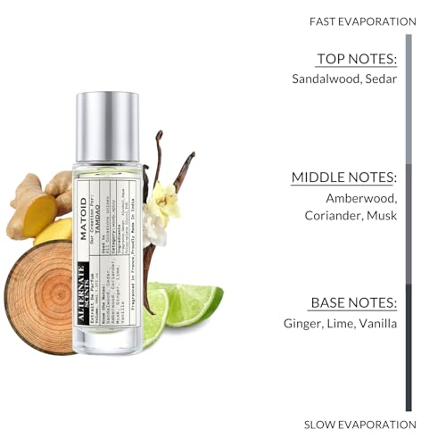 Image of Alternate Scents Matoid Long Lasting 40ml Perfume For Men& Women |Strong& long Lasting with 30% Oil Concentration|Woody Sandalwood Musk | Fragrance From France | Made In India|