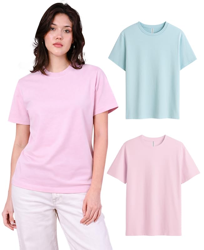 Image of Sleepynuts Women's Plain Round Neck Regular Fit Half Sleeve Cotton T Shirt