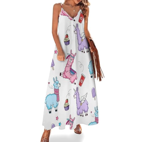 Robe longue femme ete contre la chaleur, robe maxi legere de voyage sans manches