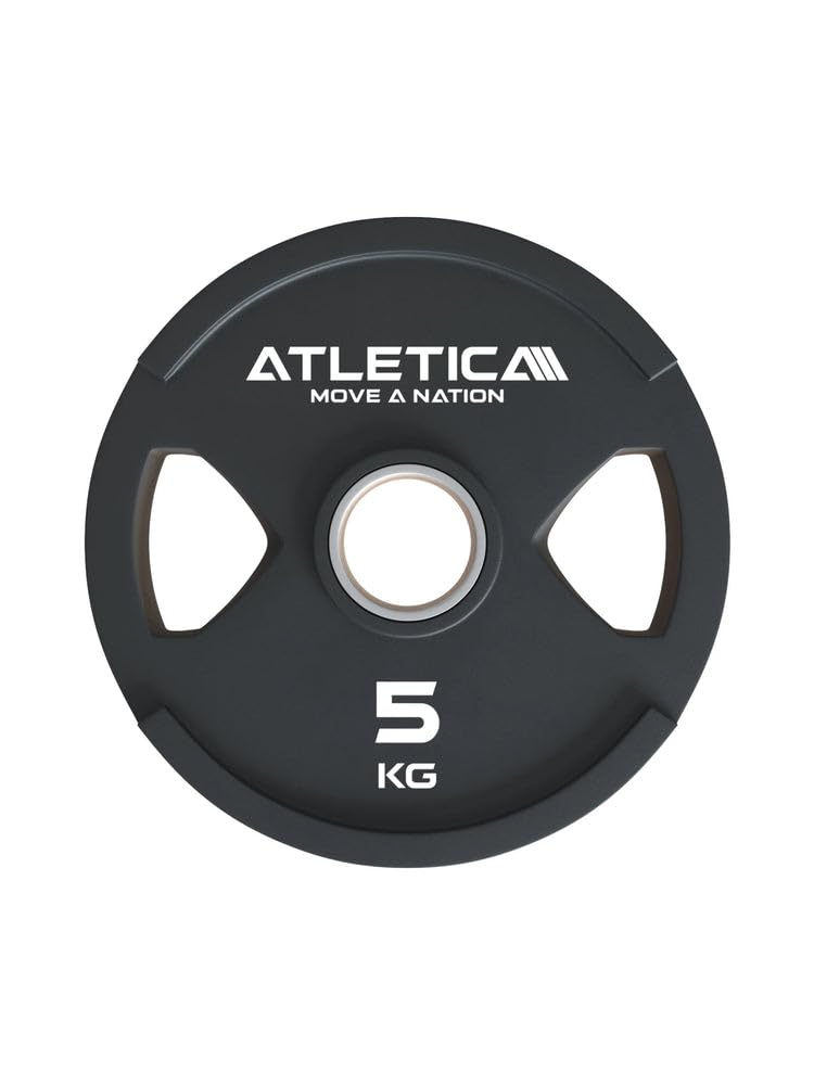 ATLETICA Dual-Gripper Plates (para talerzy do hantli), wysoka ergonomia dzięki konstrukcji z dwoma uchwytami, 2,5 kg do 25 kg