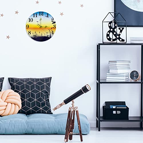 Horloge murale silencieuse avoine de mer de 25,4 cm sans tic-tac pour bureau - 6