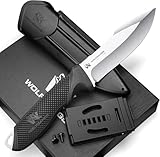 ODENWOLF W2 Couteau de chasse lame fixe en D2 – Couteau de survie outdoor avec étui –...