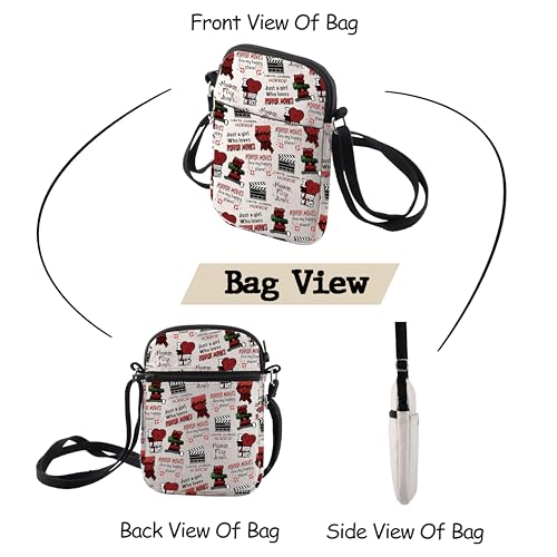 MNIGIU Horror Movie Lover Gift Horror Movie Themed Crossbody Bag Movie Inspired Gift Scary Film Fan Shoulder Bag4