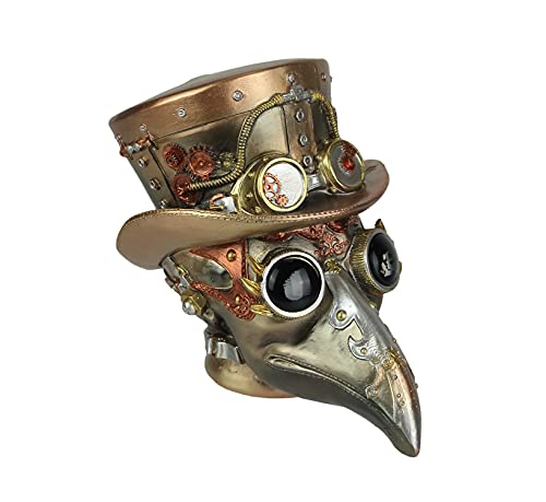 Estatua decorativa de médico de la peste steampunk 6.75 pulg