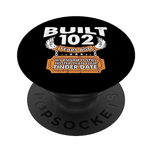 Motor más caliente que la fecha - 102 años 102 cumpleaños PopSockets PopGrip Intercambiable