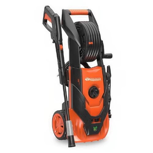 Daewoo Hidrolimpiadora Dax 130-1.800W - 140 Bar, 1.8 kW, Caudal Máximo 420 l/h, Incluye: Pistola, Lanza, Manguera, Conector Rápido y Botella Detergente 700160