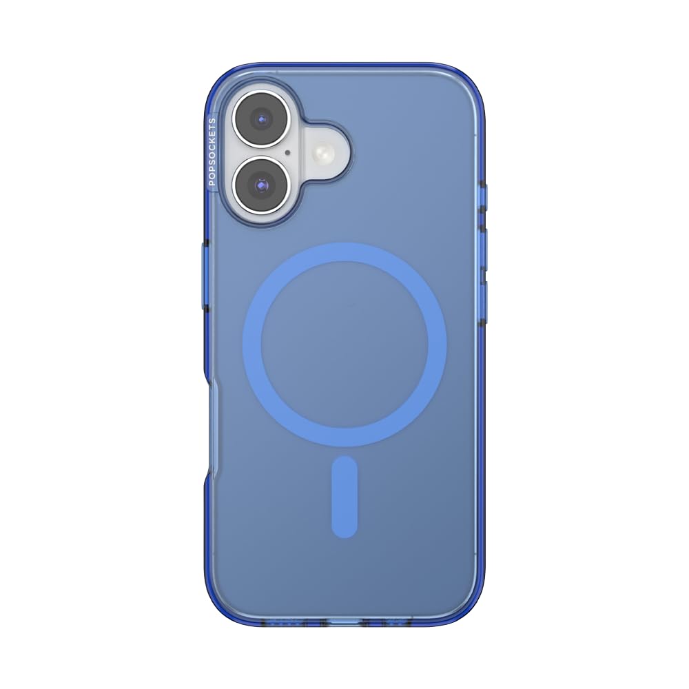 PopSockets iPhone 16 Phone Case with MagSafe- Vermeer Blue