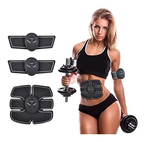 Cinta Tonificadora Muscular Vibratória para Abdominal e Braços Estimulação Elétrica Kit 3 em 1 Forta