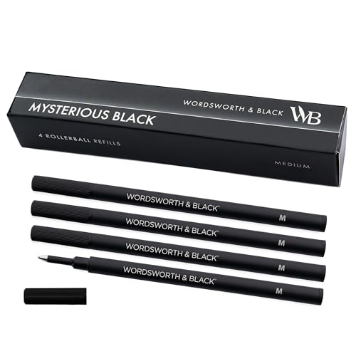 Wordsworth and Black ���[���[�{�[���y���֐c [�u���b�N] 4�{�Z�b�g �����\�ȑ֐c - �~�f�B�A���`�b�v �����u���b�N�C���N �W���T�C�Y�̃��[���[�{�[���y�� ���炩�ȏ����S�n