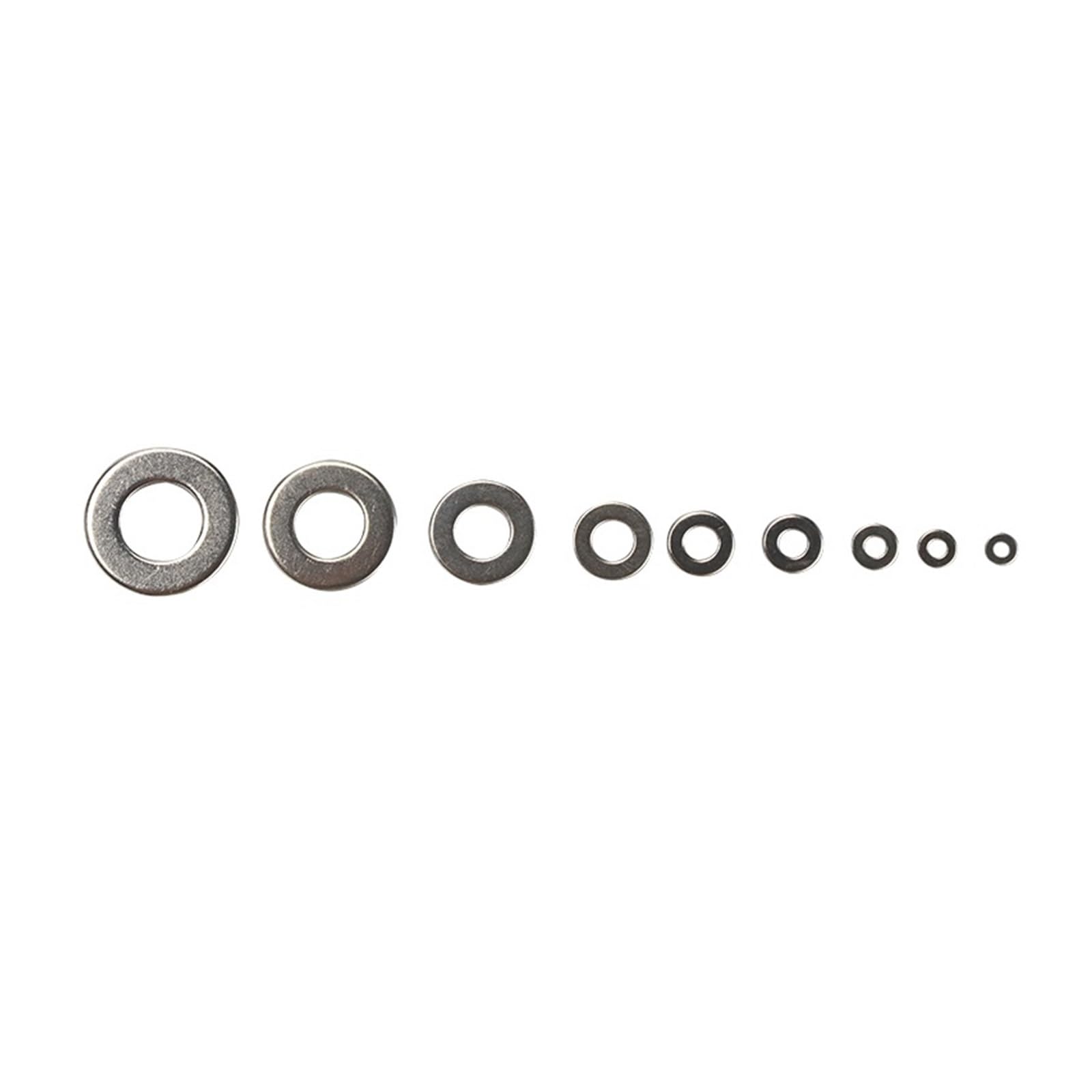 360/684PCS M2 M2,5 M3 M4 M5 M6 M8 M10 M12 304 Edelstahl Flache Unterlegscheibe Einstellung Plain Dichtung Sortiment Kit Set (Color : 684PCS M2-M12)