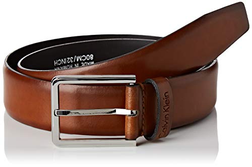 Calvin Klein 3.5cm Bombed Belt Cinturón, (Brown 0k4), 110 (Talla del fabricante:...