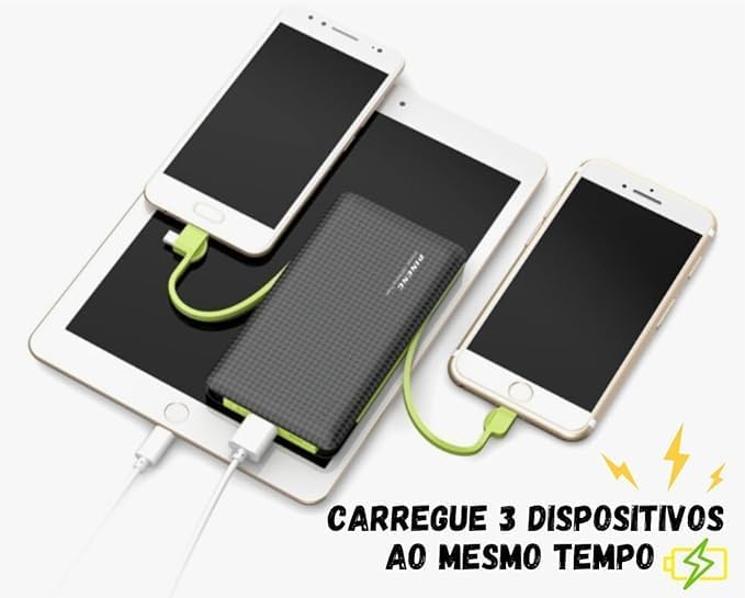Carregador Portátil Carregamento Rápido Turbo 20000mAh