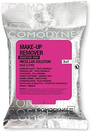 Comodynes Make Up Remover Towels for Face and Eyes, Oats (Sensitive skin) - 20 ea