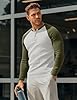 Muscle Cmdr Men's Ribbed Henley Shirt Slim Fit Muscle Shirt Fitted Cotton Long Sleeve Casual T-Shirt White/XL #1